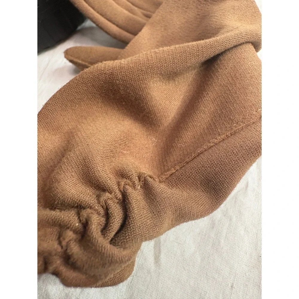 Vintage Tan Suede Gloves Women's Opera Length Elegant Evening Formal